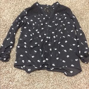 Skull button up